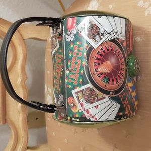 Casino jackpot purse in colors of red green black and yellow